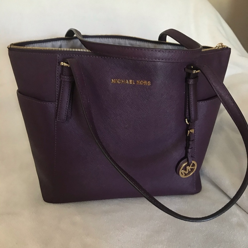 Michael Kors burgundy with matching wallet